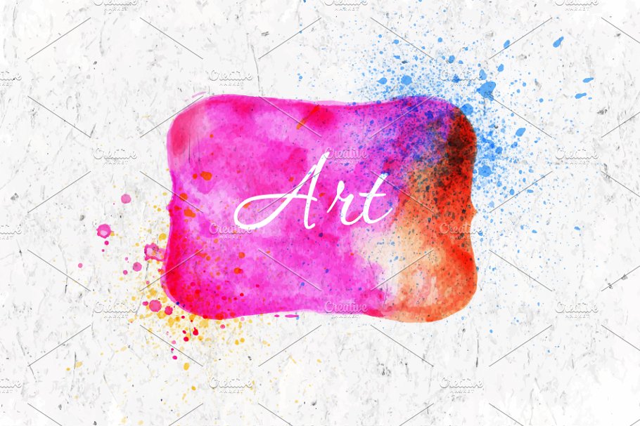 水彩标签图形 Watercolor Labels插图(2)