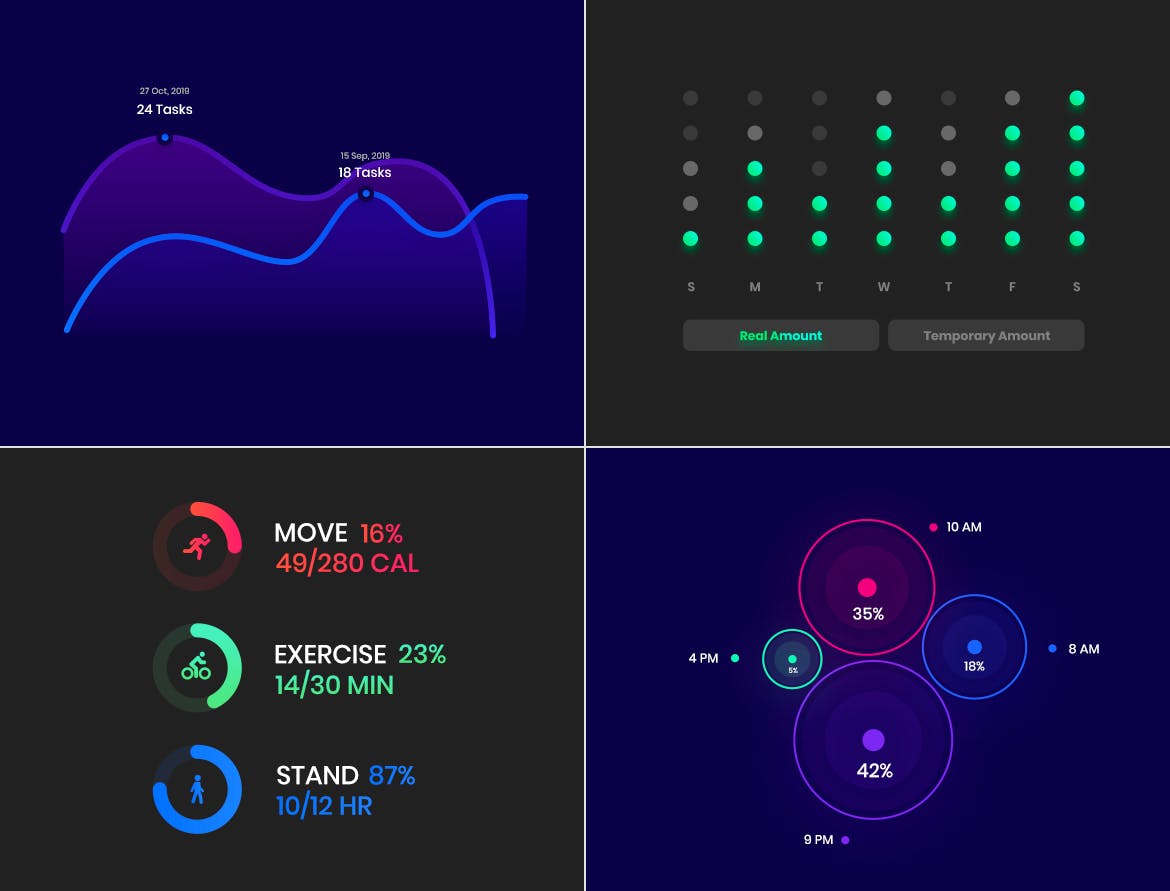 50个网站可视化数据图表报表设计素材 Diagrams & Infographics插图(8)