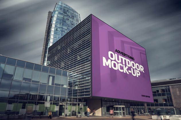 户外巨型广告海报动态样机模板 Animated Outdoor Advertising Mockups插图(2)