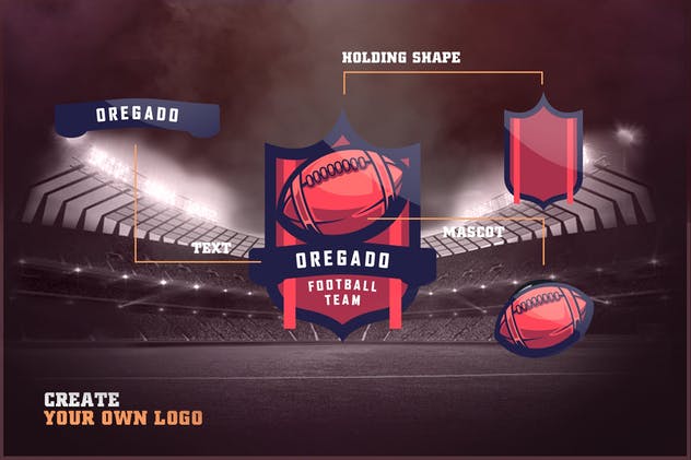 体育运动品牌&球队队徽Logo设计模板合集v1 Sports Logo Creator V1插图(9)