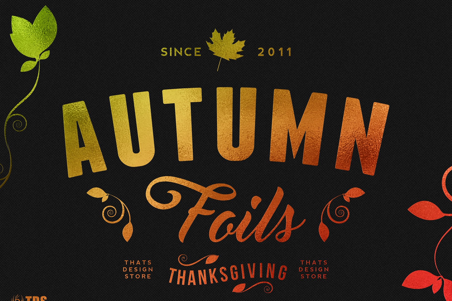 12秋季箔纹理+智能PSD模板 12 Autumn Foil Textures + Smart PSD插图(9)