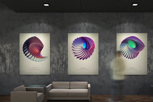 广告海报画廊展览样机 Poster Exhibition Gallery Mockups插图(11)