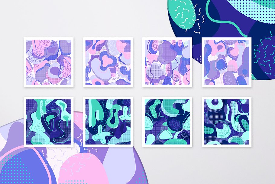 普罗旺斯薰衣草色矢量纹理合集 Provence Vector Patterns Collection插图(3)