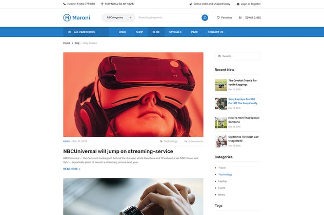 多用途电子商务网站设计UI套件 Maroni | Multipurpose Electronics eCommerce PSD Te插图(14)