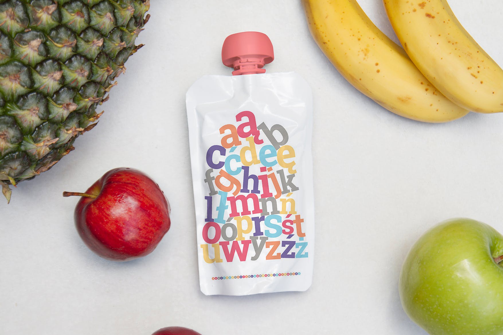 婴儿水果泥食品包装外观设计样机 Baby Food Pack Mockup插图