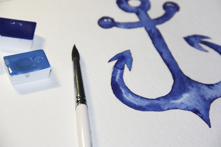 高质量水彩手绘航海元素剪贴画 Nautical Watercolor Clipart插图(4)