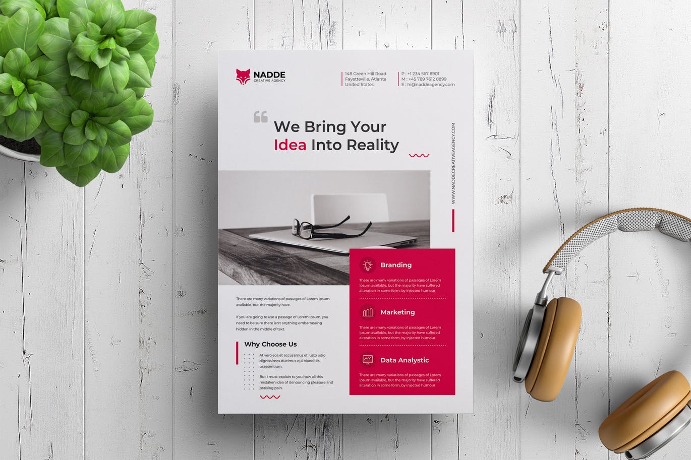 企业商务合作传单设计模板 Corporate Flyer插图