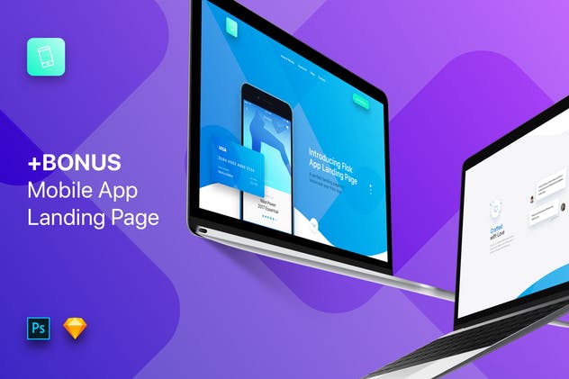 新闻社交/仪表盘/电商/音乐书籍多用途应用UI套件[附加应用介绍页UI] Flok – iOS UI Kit Template插图(4)