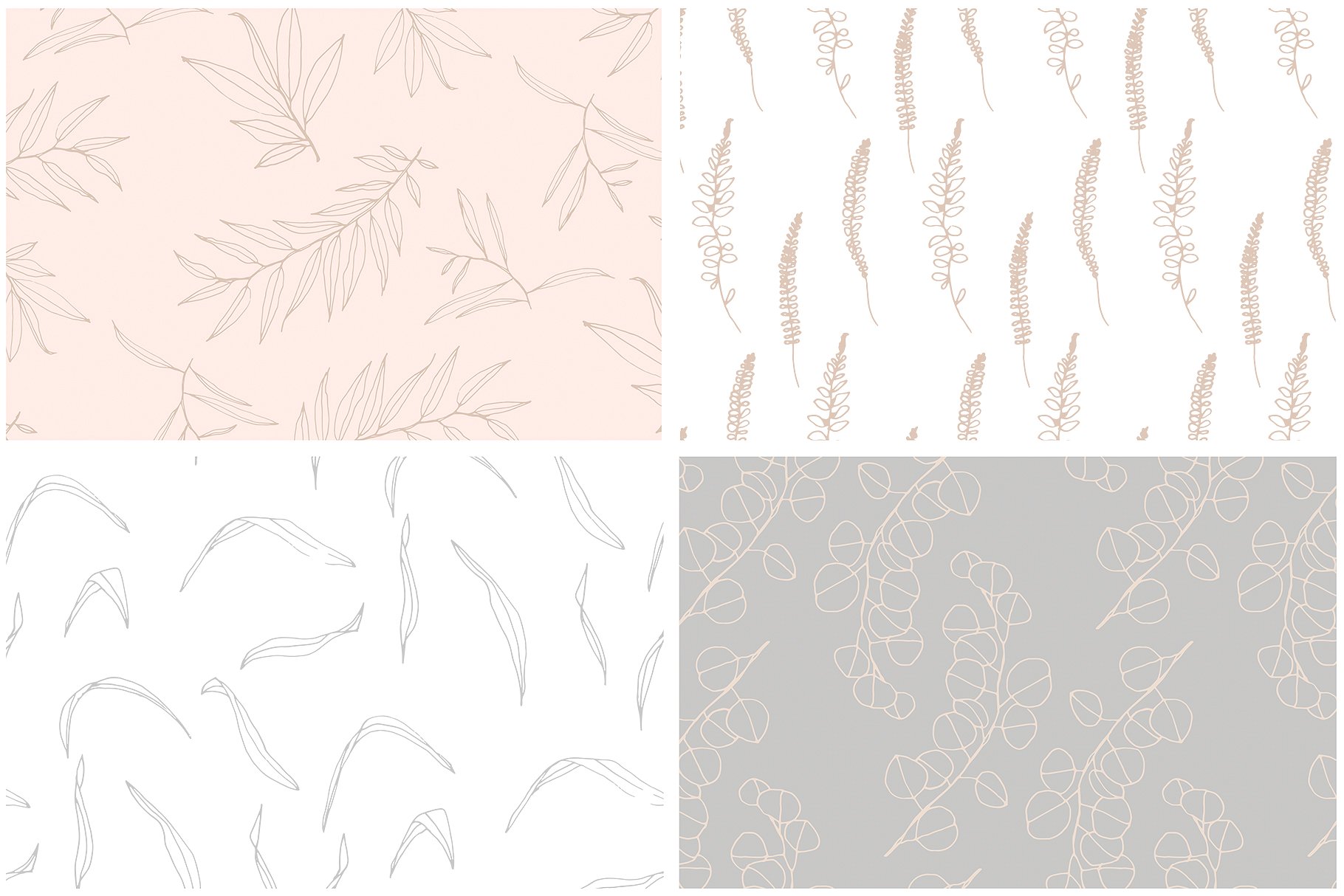 浪漫手绘色彩落叶树枝元素 Hand drawn Leaves Collection插图(14)