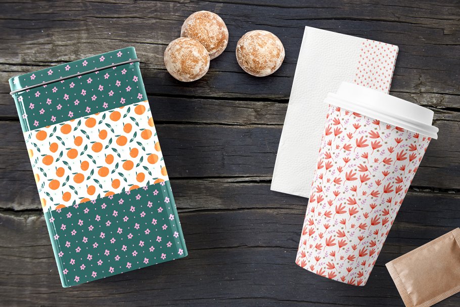 炎炎夏日元素图案纹理素材包 Summer Illustrated Patterns插图(2)