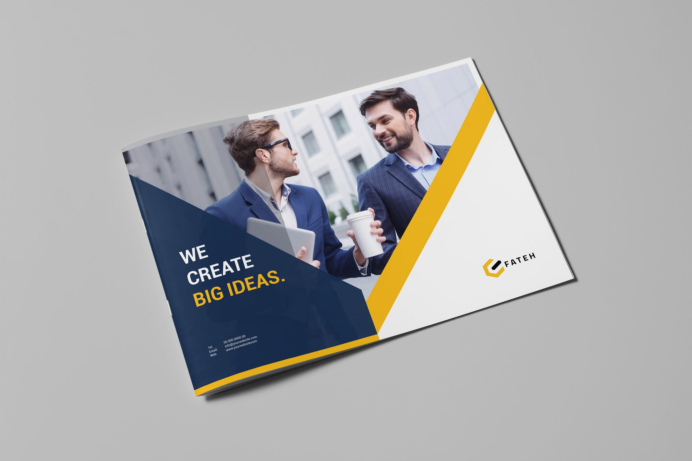 金融咨询公司企业介绍画册设计模板v2 Business Brochure Vol.2 Landscape插图