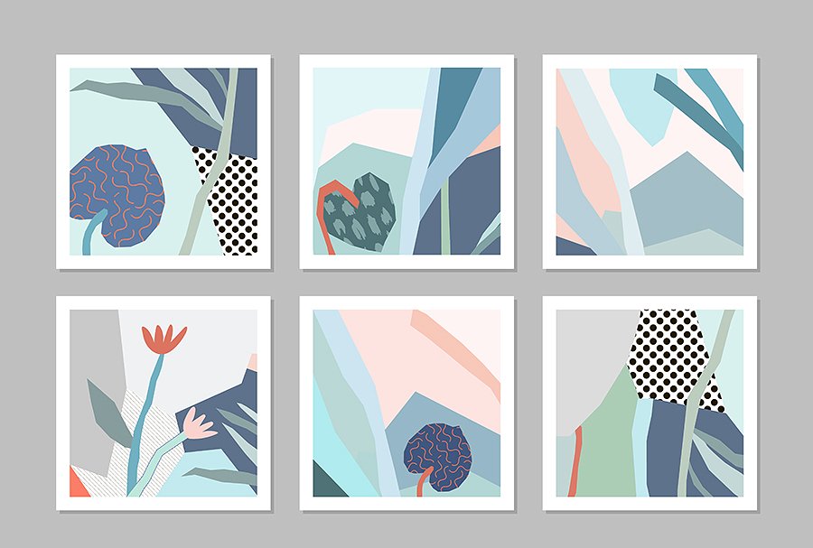 绿色带有花卉图型的图案包 IN GREEN graphic pack插图(2)