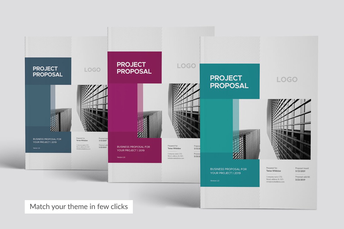 极简主义企业策划提案书设计模板插图(5)