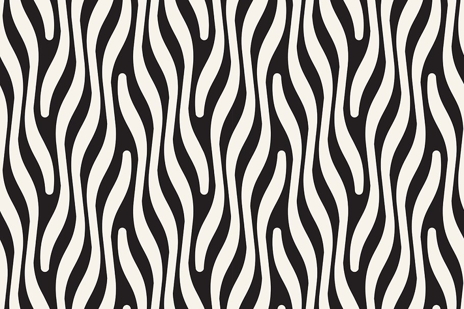 波浪图案无缝纹理 Waves. Seamless Patterns Set 2插图(1)