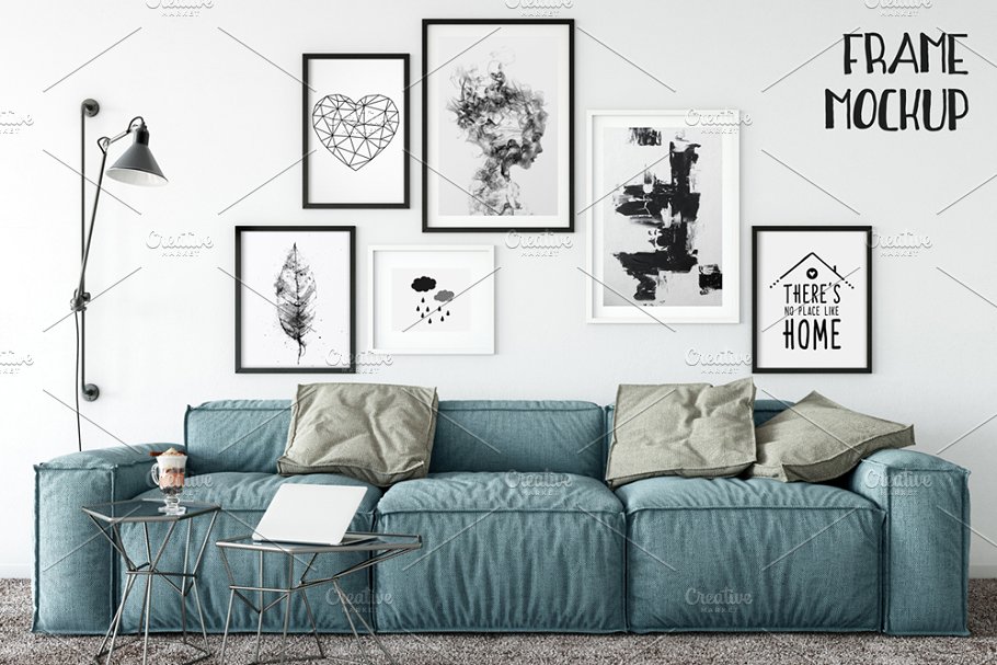 超级相框画框展示样机包 Interior Frame Mockup Bundle Vol 1插图(12)