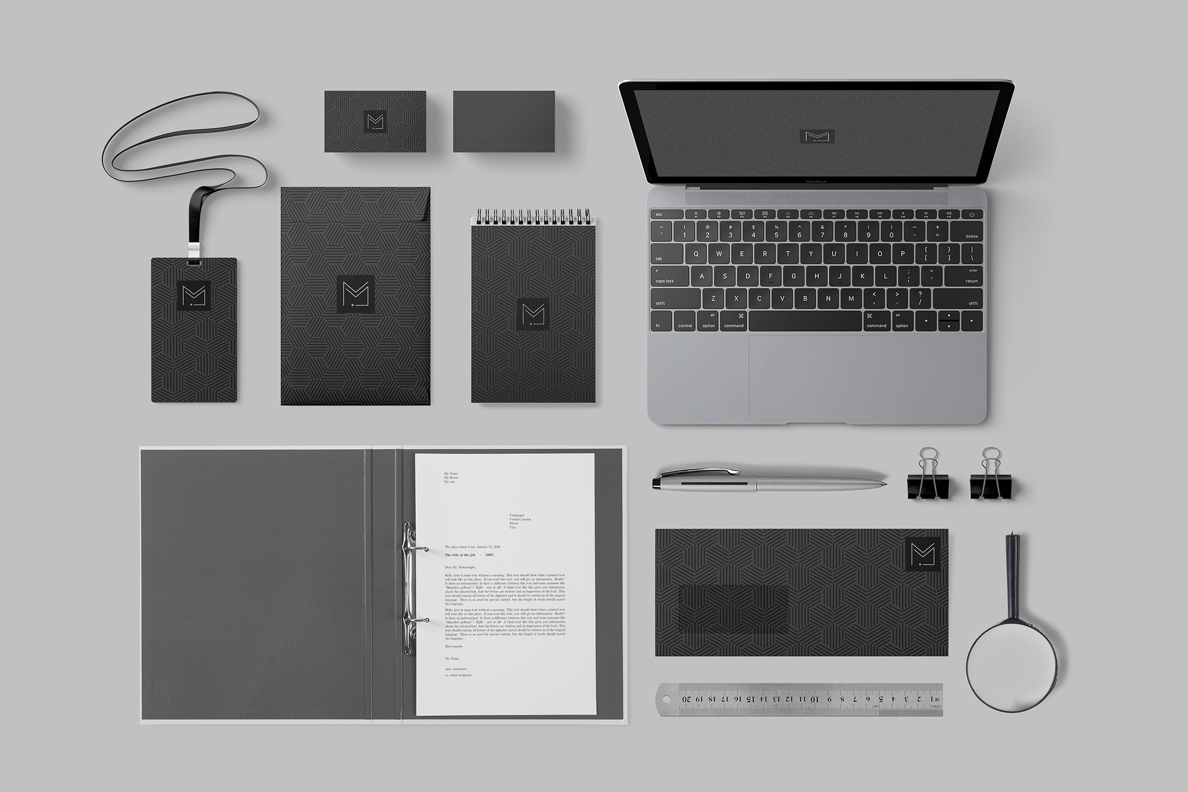 高端品牌办公用品套件品牌Logo效果图预览素材库精选 Stationery PSD Mockups插图