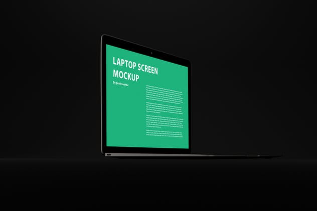 黑色背景MacBook Air笔记本电脑演示样机 Black MacBook Air Mockup插图(3)