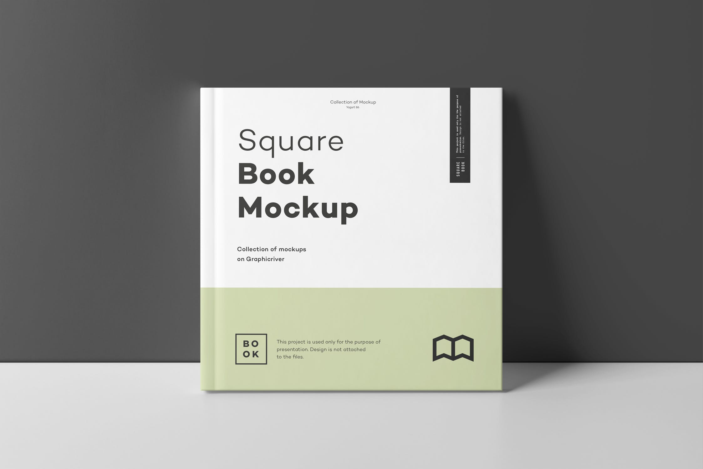 方形精装图书封面&内页版式设计预览样机 Square Book Mock up 2插图(10)