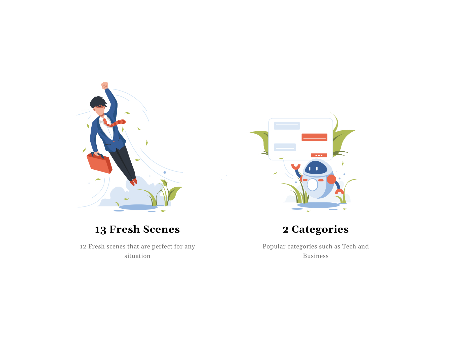 素材库下午茶:专业网站设计和演示的矢量插画素材插图(4)