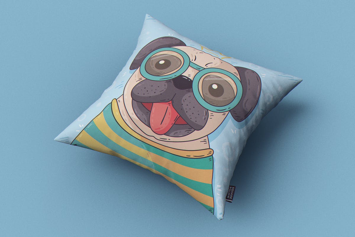 方形枕头/靠垫外观印花图案设计样机 Square Pillow / Cushion MockUp插图