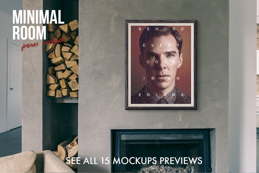 西方现代室内画框相框样机 Minimal Room插图(6)