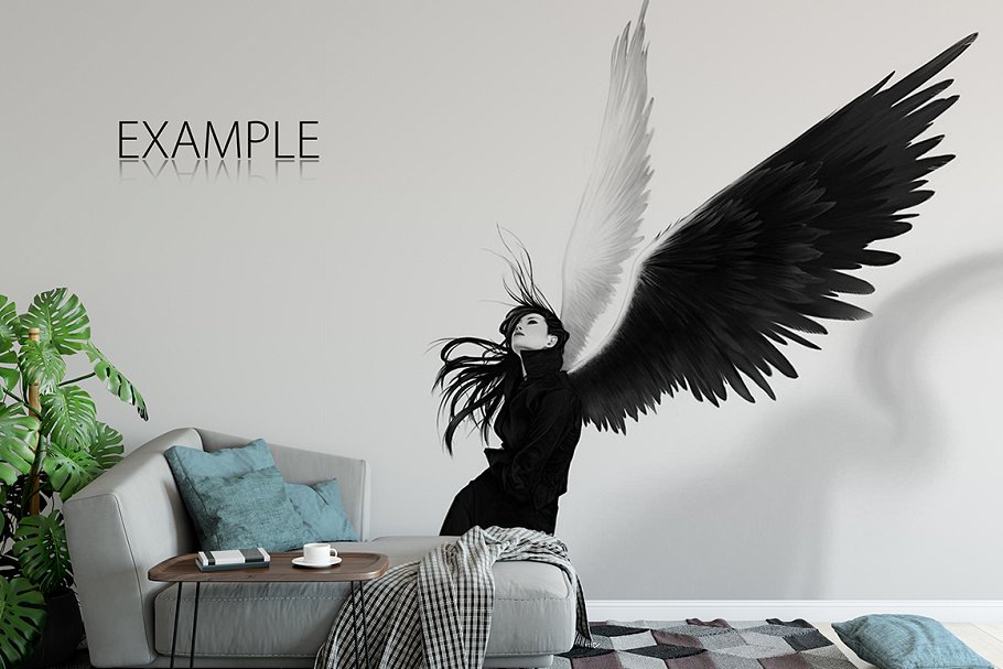 家居室内墙纸&相框画框样机模板 Interior Wall & Frames Mockup – 4插图(20)