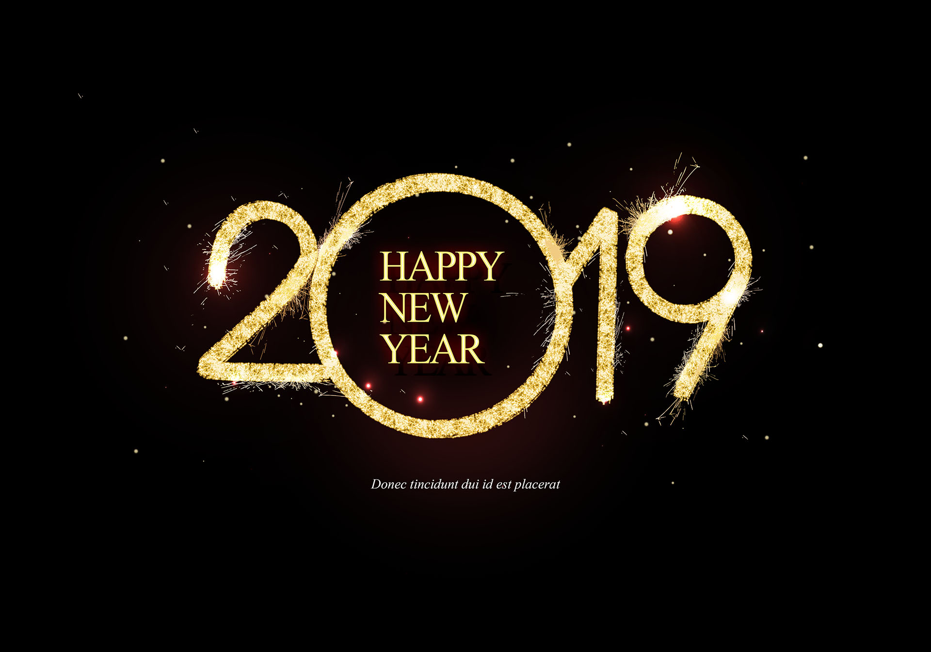 2019猪年数字创意图形素材PSD