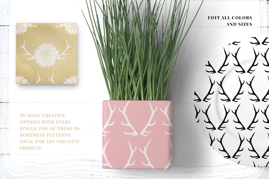 波希米亚花纹集 Bohemian Look Patterns Collection插图(4)