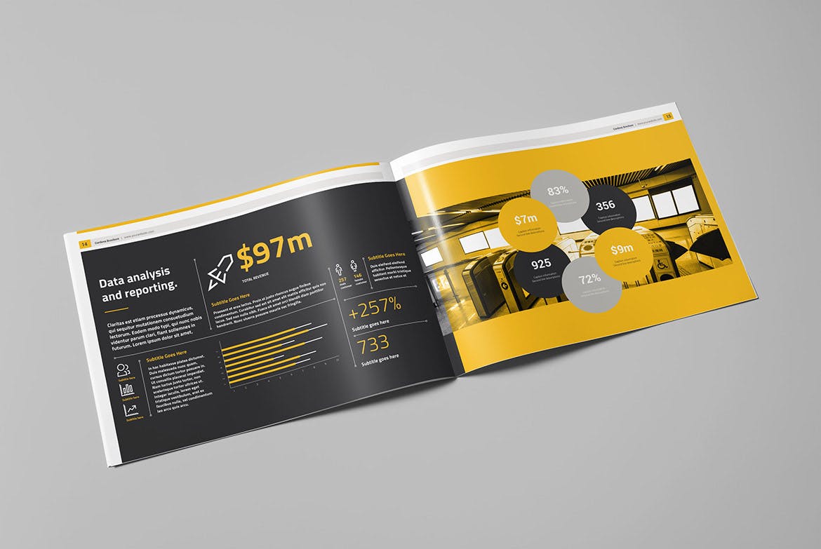 横版企业介绍宣传画册版式设计模板 Colorado Brochure Landscape插图(8)