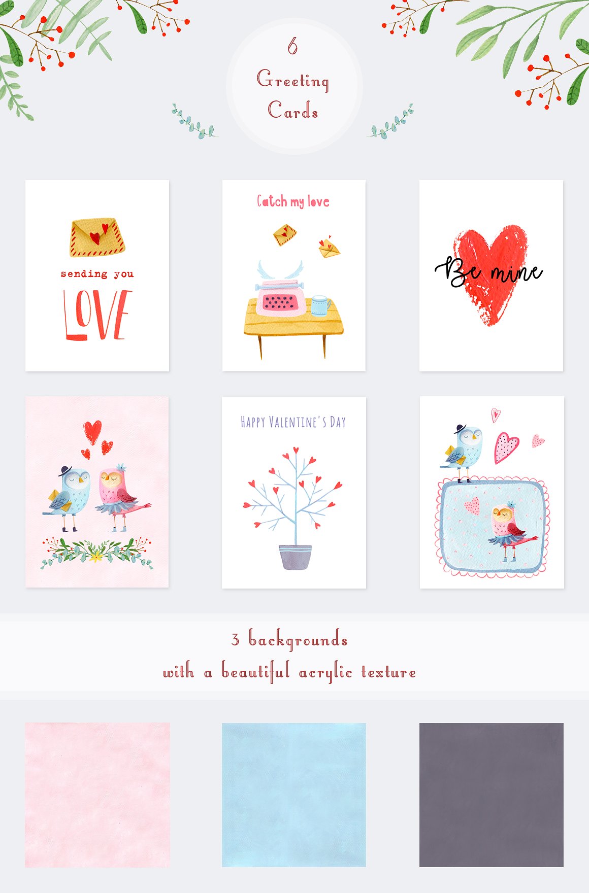 38妇女节情人节七夕手绘风格素材大集合插图(1)