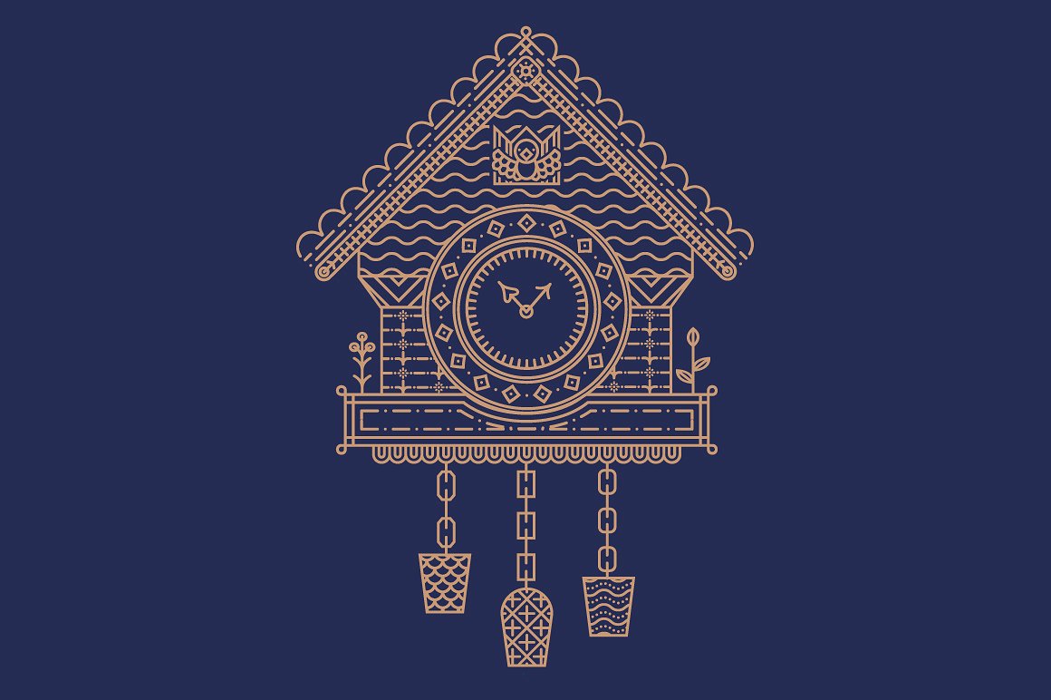 实验室物品线条图形AI笔刷&纹理 Single Weight Line Art Lab插图(4)