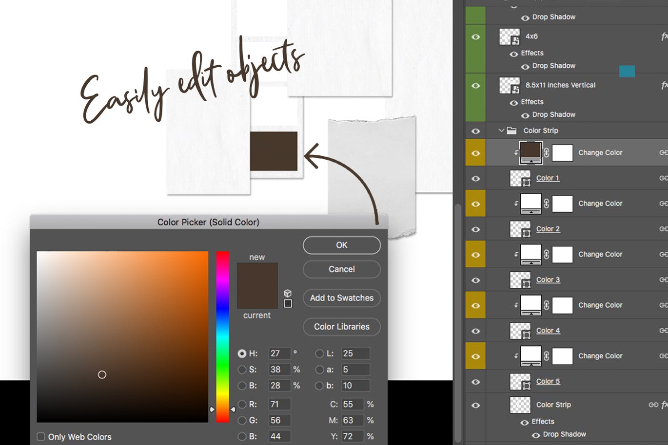 迷你拼贴照片样机模板 Mini Mood Board: Collage 2插图(4)