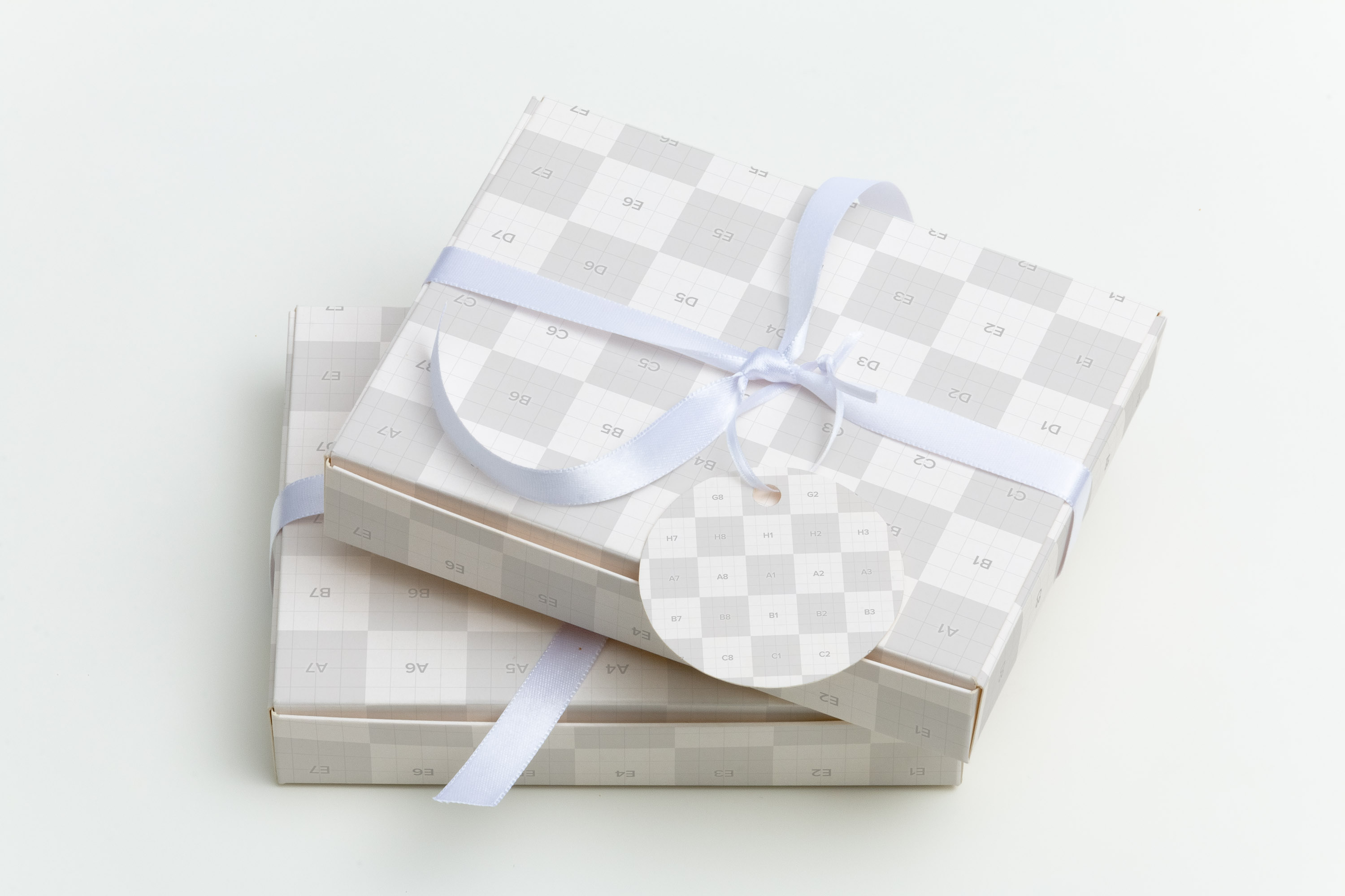 扁平甜品糕点包装盒礼品盒外观设计样机02 Sweet Box Mockup 02插图(1)