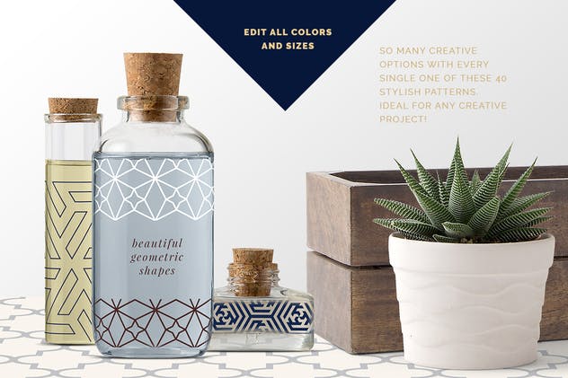 伊斯兰民族艺术几何图形图案素材 Islamic Art Vector Patterns插图(4)