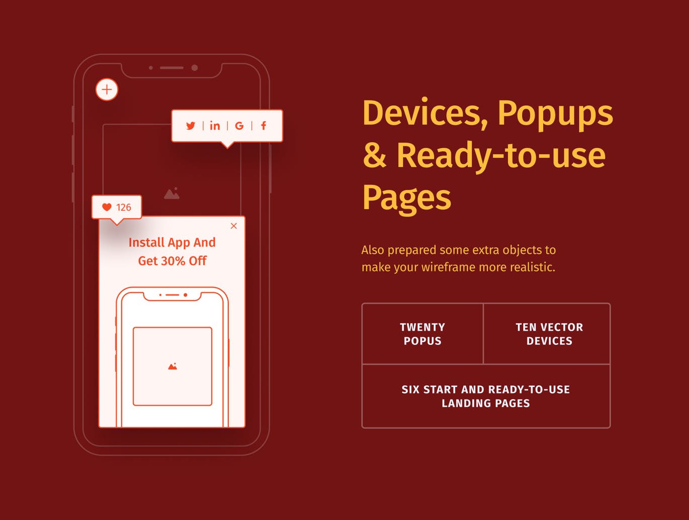 SKETCH&XD设计工具网站线框图模板素材 Method Wireframe Kit 2.3插图(7)