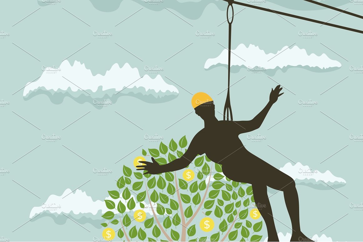 把人吊在树上摘金币  people money tree插图