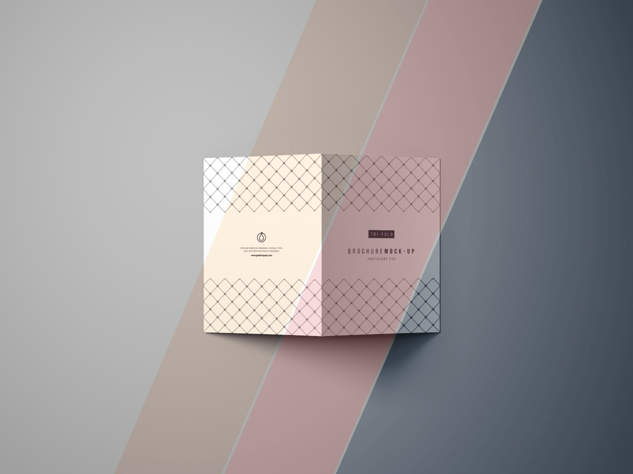 智能三折页广告小册子样机插图(14)