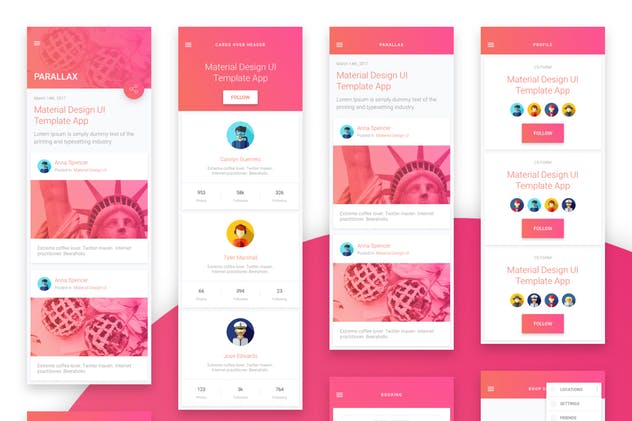 基于谷歌移动应用设计标准的UI套件 Matta – Material Design Mobile UI Kit插图(12)