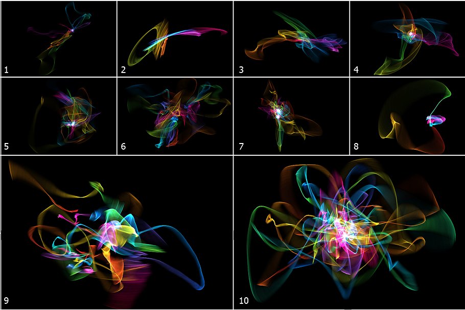 5K高清彩虹光线叠层背景 5K Rainbow Lights Overlays插图(3)
