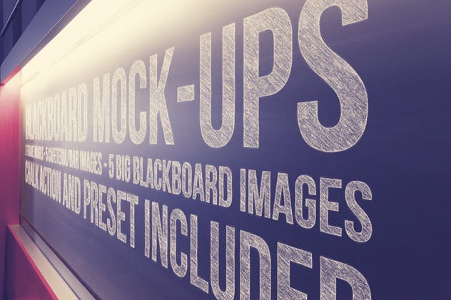 复古艺术黑板样机&粉笔话动作 Blackboard / Chalkboard Mock-ups with Chalk Action插图(12)