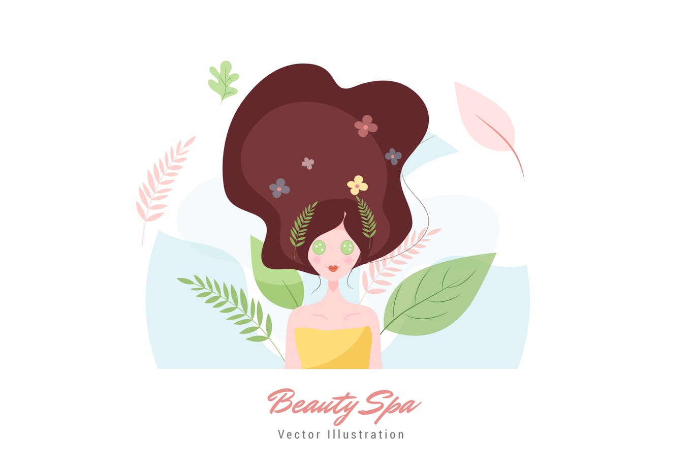 美容SPA主题矢量插画素材库精选素材v2 Beauty Spa Vector Illustration插图