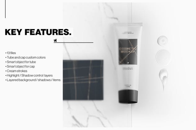 美容化妆品软管包装样机 Cosmetic Tube Packaging Mockup插图(14)