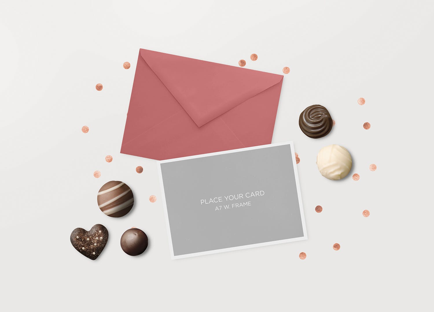 邀请函贺卡邀请卡设计预览样机模板 Invitation Greeting Cards Love Holidays Mock-Up插图(2)