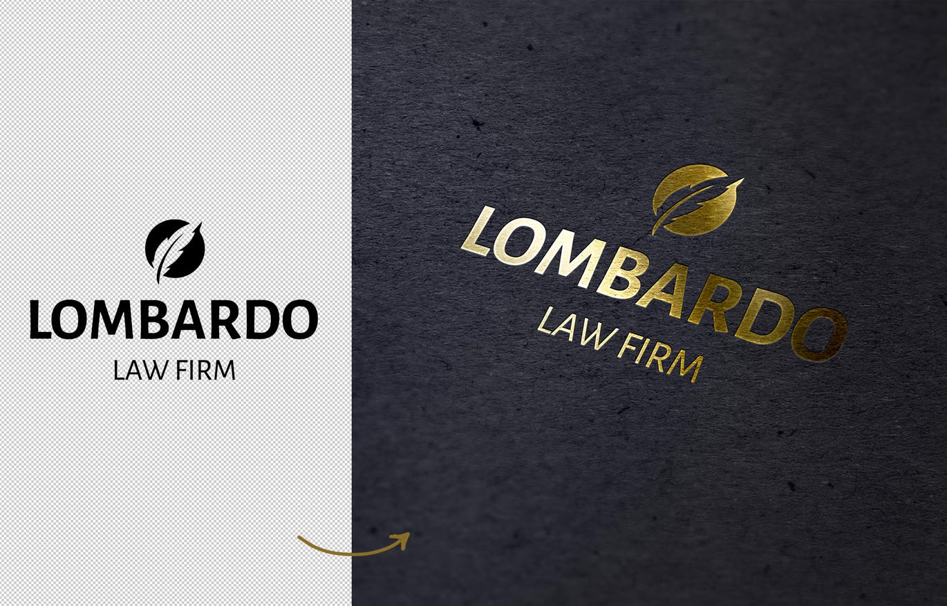 Logo品牌商标烫金印刷效果图样机 Gold Foil Mockup插图(1)