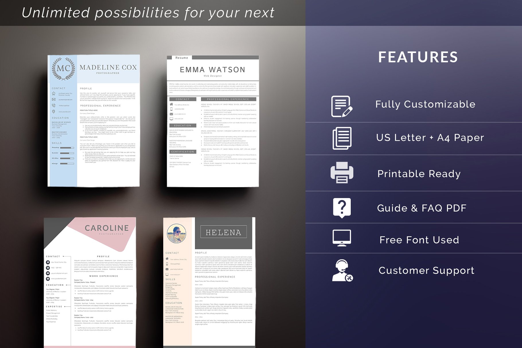 最畅销经典个人简历模板 Top Selling – Resume Template插图(2)