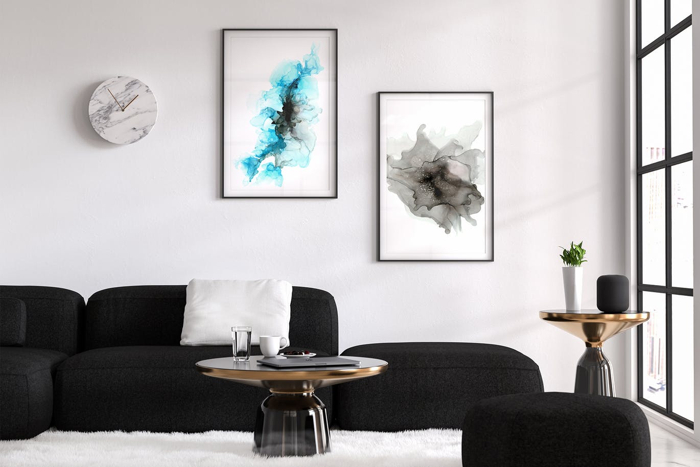 优雅彩色酒精墨水肌理纹理背景PNG素材 Elegant Alcohol Ink Textures插图(2)