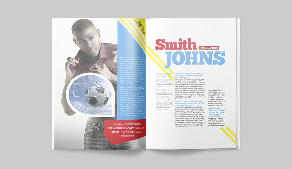 体育赛事素材库精选杂志排版设计模板 Magazine Template插图(7)