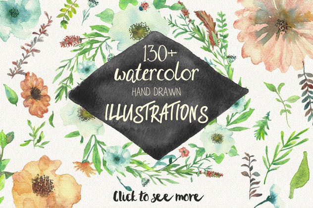 春季设计素材大合集[字体包/水彩插画素材] Spring Celebration插图(4)