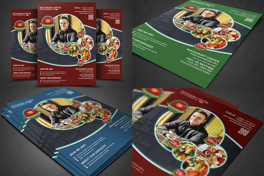 40款西式饮食菜单传单模板合集 Restaurant Menu Bundle插图(5)