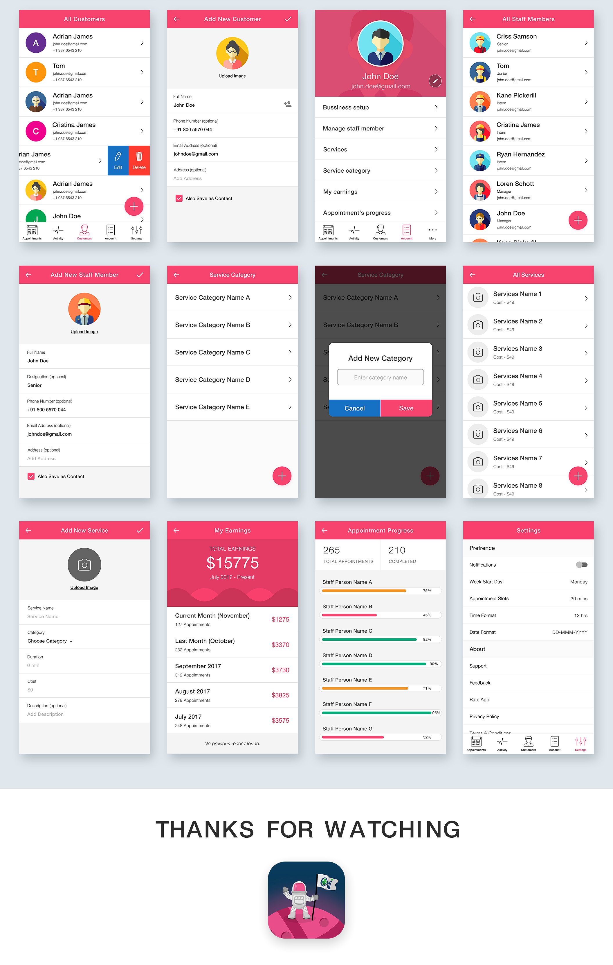 素材库下午茶：专业干净的约会管理类APP UI Kits下载[psd,sketch]插图(1)
